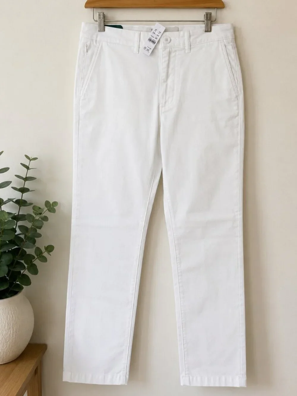 J.Crew Men's Straight Fit Stretch Chino Pants 30x32 White NWT CK890